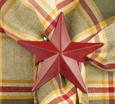 Red Star Napkin Ring - Pine Hill Collections 