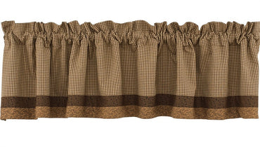 Shades of Brown Lined Border Valance by Park Designs - Pine Hill Collections 