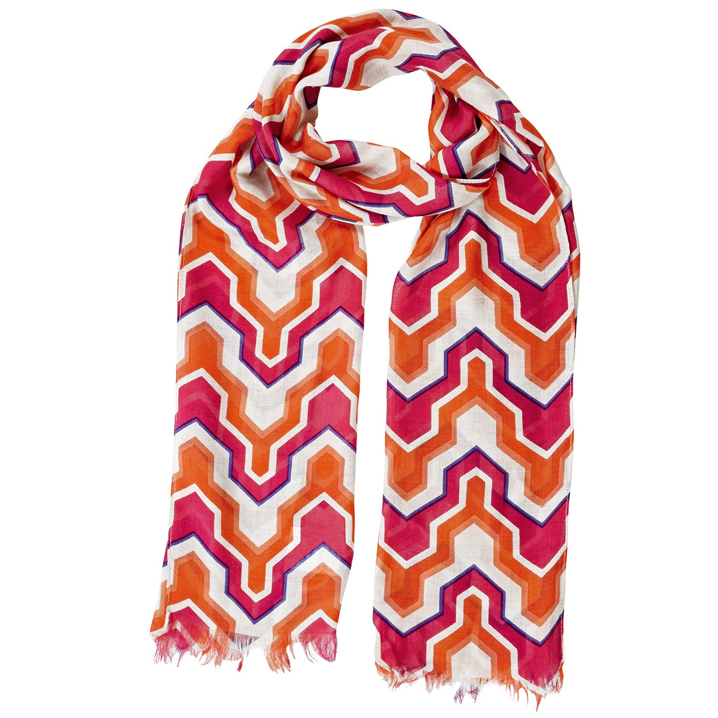Neck Scarf Somerset Print Fringed - Pine Hill Collections 