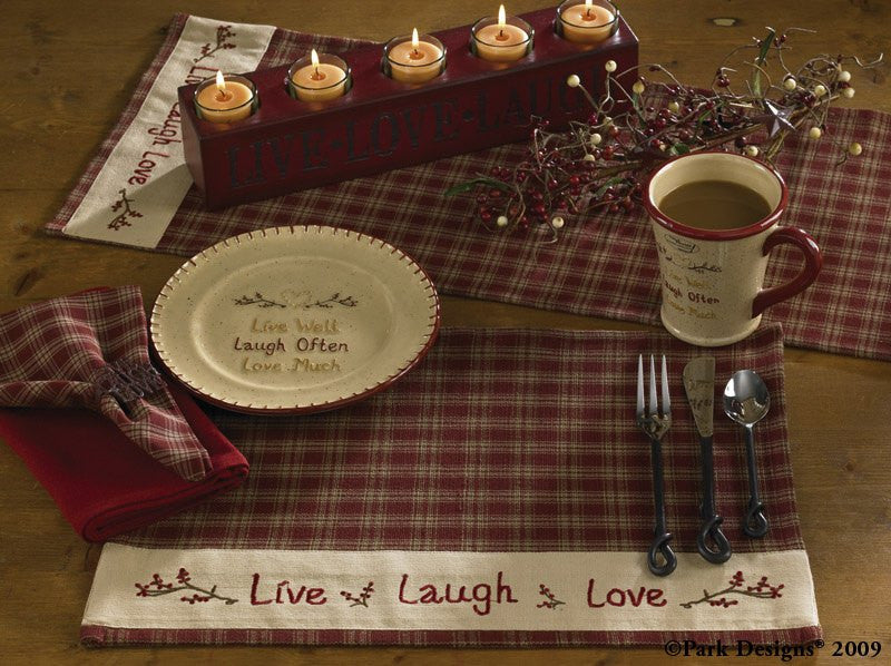 Sturbridge Live Laugh Love Placemat by Park Designs - Pine Hill Collections 