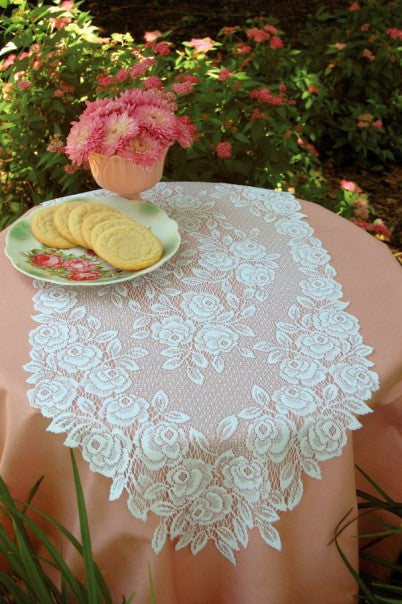 Tea Rose Lace Table Runners 72 - Pine Hill Collections