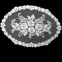 Victorian Rose Lace Placemat/Doily 13"x20" Heritage Lace