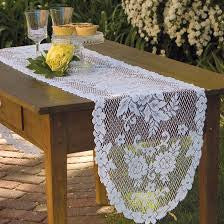 Victorian Rose Lace Runner 13"x 45" by Heritage Lace